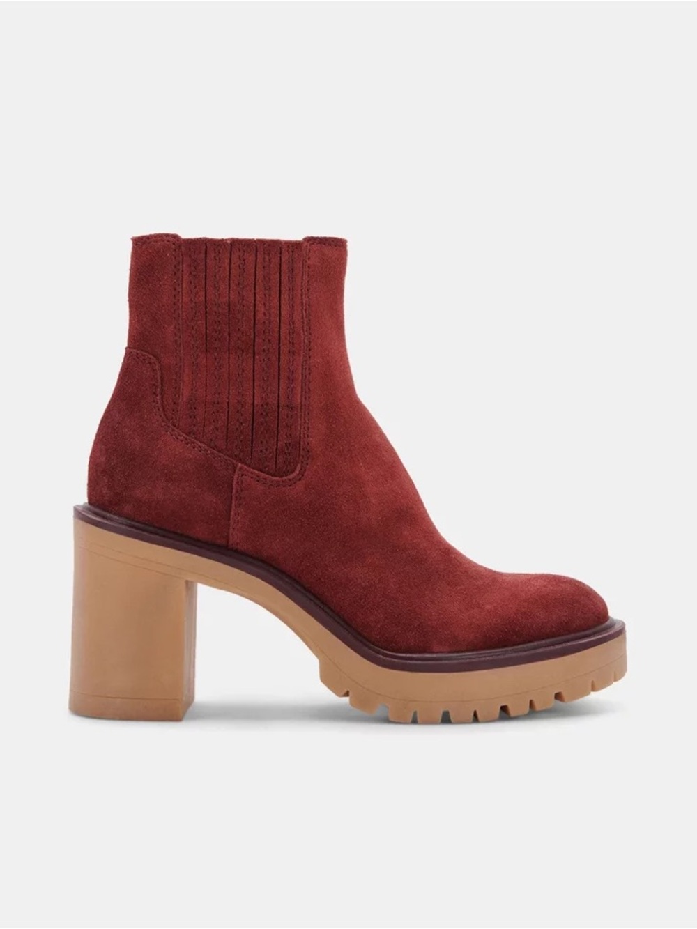 Dolce Vita Caster H20 Burgundy Suede Chelsea Boots Size 9.5W